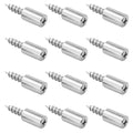 12pcs Screw in Shelf Pins, Nickel Plated Shelf Pegs Cabinet Shelf Holders Shelf Support Pegs, Small Shelf Brackets Phillips Head Pegs for Shelves Cupboards Bookcase Closet - color: Without Sleeve