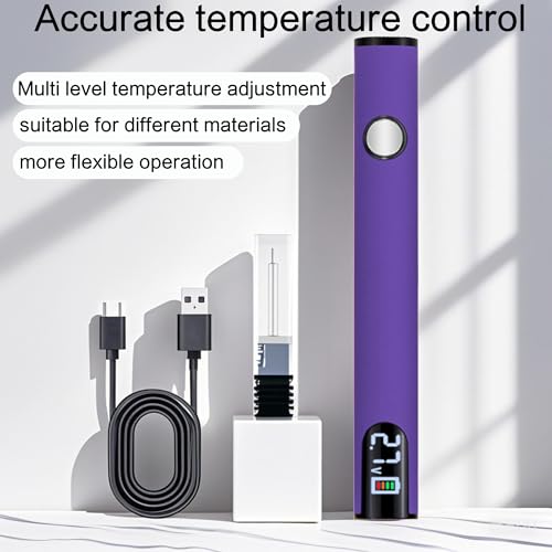 Wlizyzfhy Rechargeable Thread Burner kit，Tool Burning Pen(blue) - color: Blue