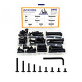 61Pcs M8 Flat Head Hex Socket Cap Screws Assortment Kit, M8x 10mm/12mm/20mm/25mm/30mm/35mm/40mm/50mm/60mm Socket Cap Bolts,304 Stainless Steel 18-8, Full Thread, Black Oxide with Hex Spanner - size: M8