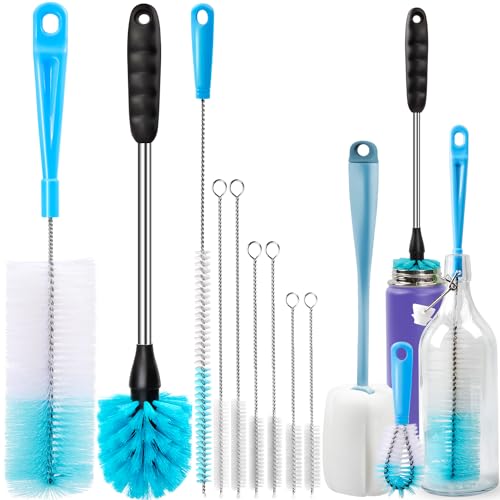 Holikme Bottle Brush Tube Cleaning Lab Set with Long Handle,Blue - color: Azul