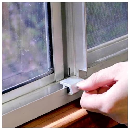 "Nuk3y Sliding Window Security Locks (Aluminum, 12 Pack)" - color: Aluminum, size: 12 Pack
