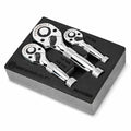 Powerbuilt 3 Piece 1/4-Inch, 3/8-Inch and 1/2-Inch Stubby Ratchet Set, Quick-Release Reversible 90 Tooth, Tight Spaces, Mini Small Ratchet Wrench - 643153ECE - style: 3 Pc Ratchet Set