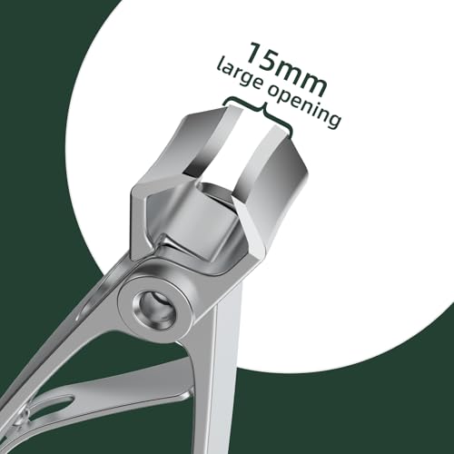 Nail Clippers for Men and Seniors 2-Pack Large Wide Jaw Opening, Sharp Slant Blade & Curved Blade Toenail Clippers for Thick Nails, Heavy Duty Nail Cutter for Thick Toenails and Ingrown Nails - size: 2-Pack