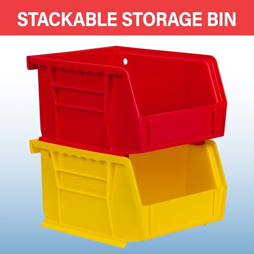 Akro-Mils 30210 AkroBins Plastic Storage Bins, 5"x4"x3", Yellow, 6-Pack - color: Yellow, size: 6 Pack