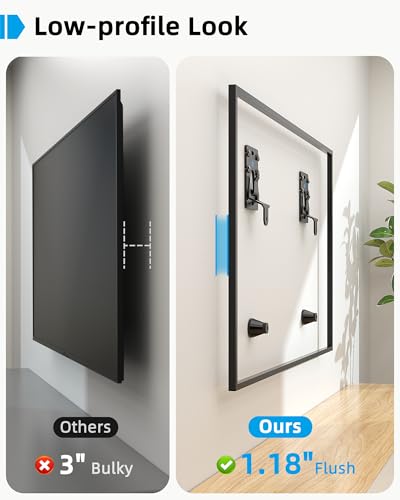 Supcline No Stud TV Wall Mount for Most 26-100 inch TVs Up to 200lbs - size: 26-100 inch