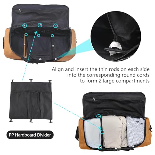 110L Expandable to 140L 32” Foldable Oxford Soft-Sided Rolling Duffle Bag with 2 Heavy-Duty Wheels,2 Large Compartments,Adjustable Shoulder Strap and Attached Organizer Pouch,Coffee - color: Coffee