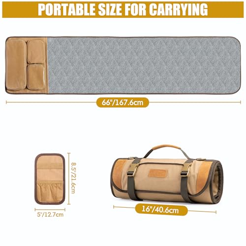 GOBUROS Gun Cleaning Mat for All Guns, Roll Up Rifle Shotgun Cleaning Mat