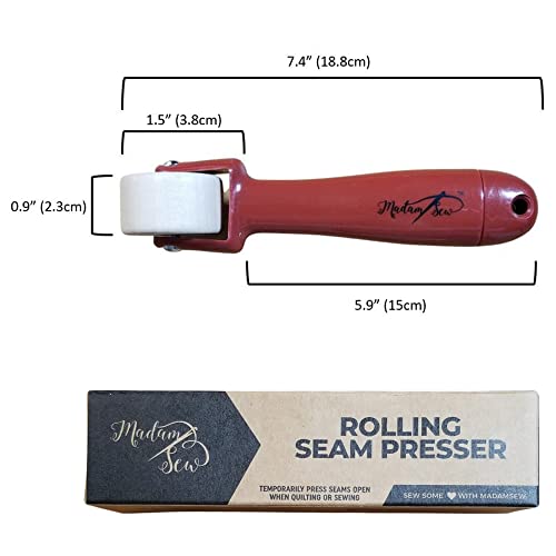 Madam Sew Rolling Seam Presser | Temporarily Hold Seams | for Quilting, Sewing, Wallpaper, Print, and Crafts | Sewing Accessory