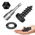 (15Sets) 3/8" x 1" Hex Head Lag Bolts, Heavy Duty Lag Screws with Washers, 304 Stainless Steel Bolts 18-8, Lag Screws Wood Screws, Partial Thread Black Oxide, 3/8 Bolt by Mywish - size: 3/8 x 1" (15 set)