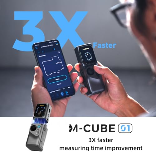 HOZO M-Cube Laser Measuring Tool Adaptor, 01 Smart Planner - Features 360° Joystick for Capturing Floorplans from Any Angle, One-Tap Button for Precise Edge and Corner Measurements - style: 01 Smart Planner Adaptor