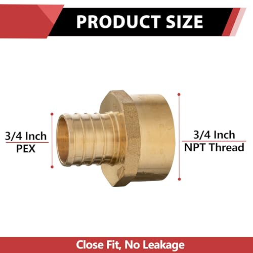 5Pcs EFIELD 3/4"PEX Fitting,3/4"Pex Female Adapter(PEX1807043-5) - size: P5, style: 3/4" x 3/4"