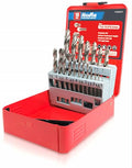 HIGHFIRE 19PCS HSS Metric Drill Bits Set, 1-10mm Twist Jobber Length Drill Bit Kit for Hardened Metal, Cast Iron, Stainless Steel with Index Case - size: 19PCS