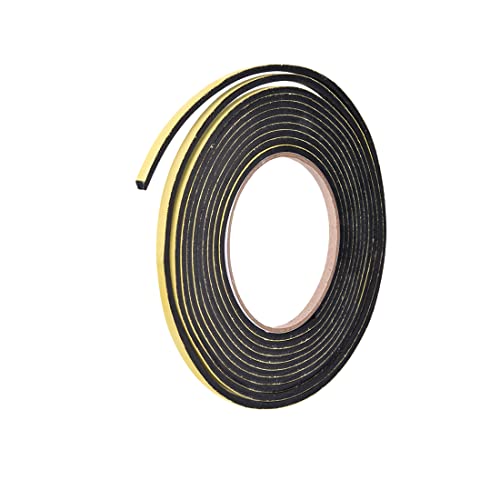 uxcell Sealing Foam Tape 5mm Wide 3mm Thick 4m/13ft Long, Self Adhesive Weather Strip for Window Door Insulation, Pack of 2 - size: 5mmx3mmx4m