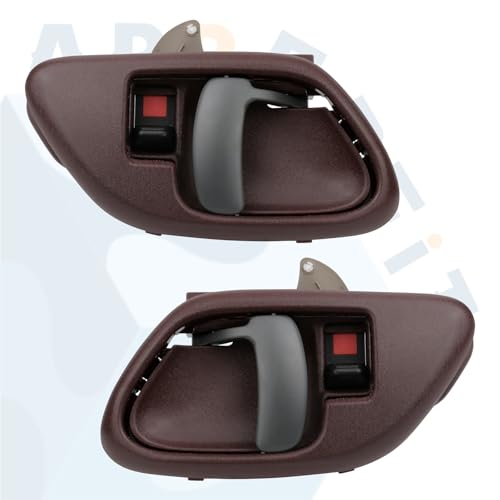 APPERFiT Interior Door Handle w/Bezel Kit (Red) Compatible with 1995-2002 Chevy Chevy GMC Truck C1500 C2500 C3500 K1500 K2500 K3500 Suburban Tahoe Yukon Replaces 15708049 15708050 - color: Red