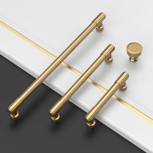 Asidrama Champagne Bronze Kitchen Cabinet Pulls,3.75 Inch,10 Pack - color: Champagne Bronze, size: 3.75" Hole Center
