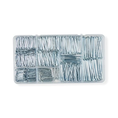 Picture Hanging Nail Kit, 710 Pieces, White Frame Nails up to 2 Inches, Assorted Sizes with Storage Case (White)