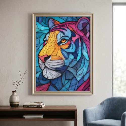 1000 Piece Puzzle for Adults, The Monarch - Colorful Abstract Tiger Art - color: The Monarch
