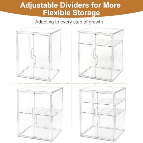 ERTIUANIO Baby Bottle Organizer for Countertop Cabinet Storage - size: X-Large, style: 3-Tier Double-Door