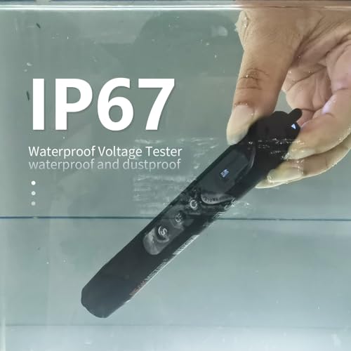 Voltage Tester Non Contact Voltage Detector Pen with Dual Range AC 12-1000V/48-1000V,Live Wire Tester with LCD Display Buzzer Alarm and Flashlight,Wire Breakpoint Finder