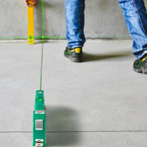 Level Tool Laser Level Leveler tool Cross Line Vertical and Horizontal Line with USB Rechargeable for Picture Hanging cabinets Tile Walls by AikTryee. - color: Green Laser