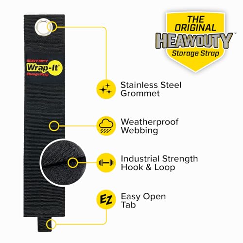 Heavy-Duty Wrap-It Storage Straps, 28-inch (2 Pack) - size: 28" (2-Pack)