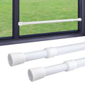 Window Security Bars Adjustable Sliding Glass Door Lock Bars - color: White-2Pcs, size: 15.7''-27.5''