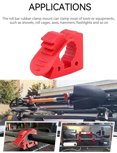 7 PCS Quick-release Shovel Holder Clamp Mount Bracket Red - size: 7 Pack Red
