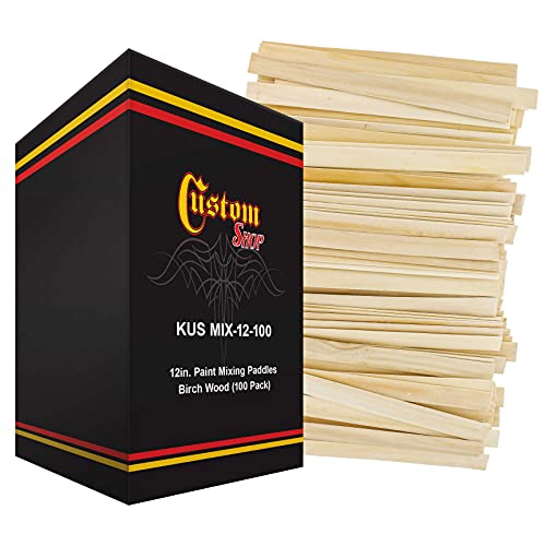 Custom Shop Craft and Paint Sticks (100) 12" Wood Stirrers/Paddles - size: 12" - Pack of 100