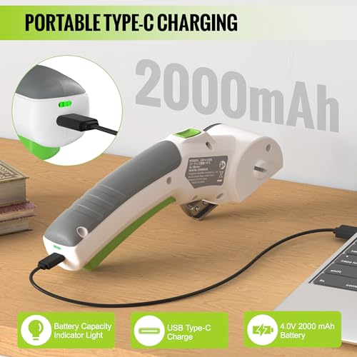 WORKPRO Cordless Electric Scissors, Rechargeable Power Rotary Cutters
