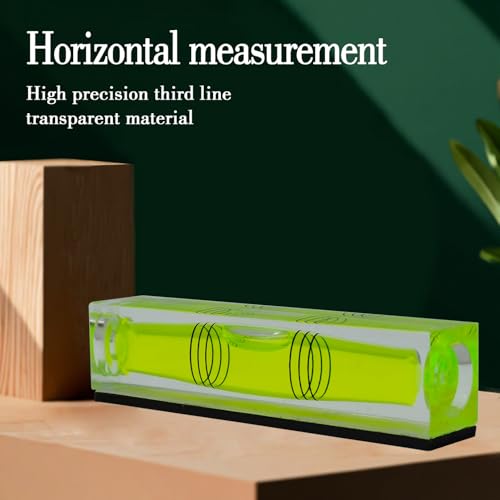 High precision mini level bubble, double line small level bubble, three line flat ball household ruler can be turned 180 degrees (Magnetic, 66 * 17 * 15mm（4PCS)) - size: 66*17*15mm（4PCS)