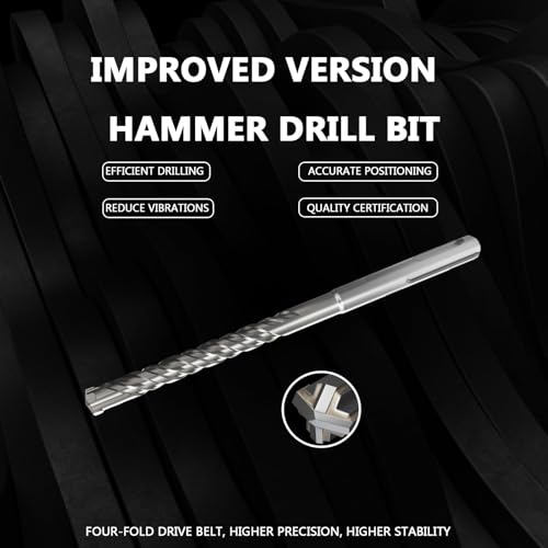 CATITO 7/16" x 6.3" SDS Plus Rotary Hammer Drill Bit, Professional Masonry Drill bit for Bricks, Cement Walls, and Concrete - size: 7/16 inch（11mm）, style: Length: 6.3"（160mm）