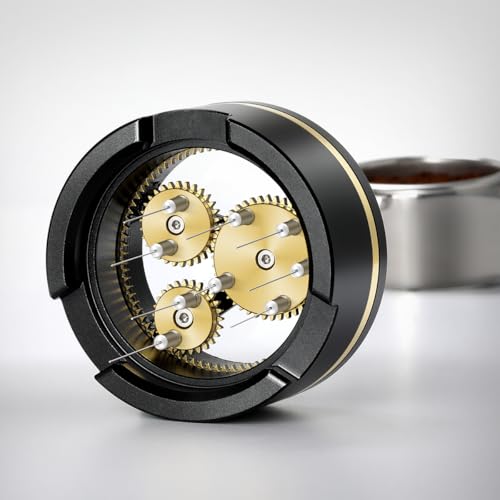 Aieve 54mm Spirographic WDT Tool Espresso, Metal Espresso Distribution Tool - color: Gold-Black