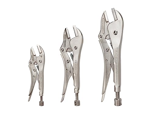 TEKTON Straight Jaw Locking Pliers Set, 3-Piece | PLK90004 - size: 3-Piece Set (5, 7, 10 in.)