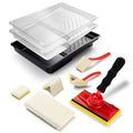 Mister Rui Paint Edger Tool Kit, 9 PCS Paint Pad with Tray for Walls - color: Black Tray