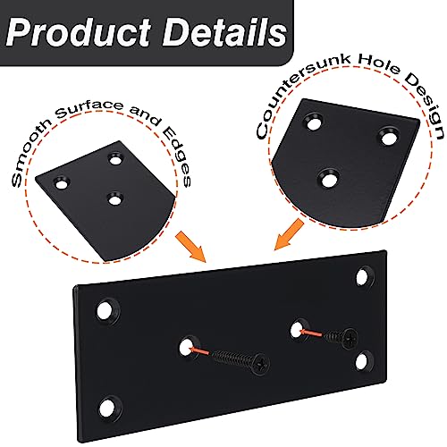 2 Pack Mending Plate, Stainless Steel Flat Straight Brace Brackets, Double-Wide Metal Plate, Durable & Anti-Rust for DIY Woodworking (48*169) - size: 1.9"×6.6"/48x169mm