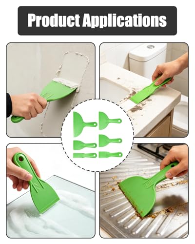 12pcs Plastic Putty Knife Set, Plastic Scraper Tool Kit Wall Repair DIY.