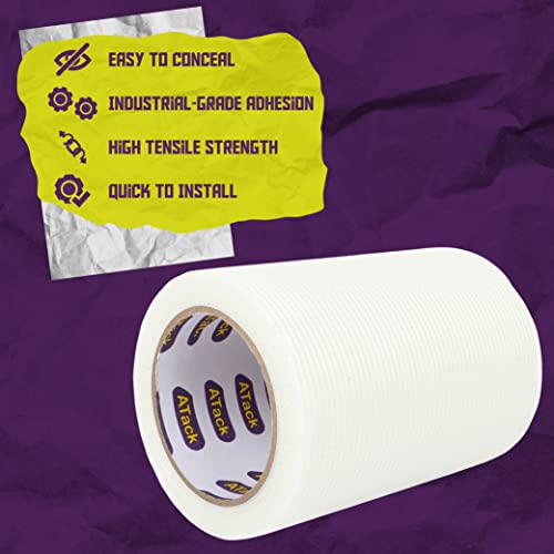ATack Fiberglass Drywall Repair Tape, 6-Inch by 75-Foot, Heavy-Duty Self-Adhesive Wall Crack and Seam Patch