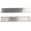 6 Inch Machinist Ruler Set - 2 Pack Stainless Steel Precision Double Sided Ruler with 1/64, 1/32, 1/16 & 1/8 Inch Graduations, Etched Markings - for Engineers,Woodworking and DIY (2, 6 Inch) - size: 6 Inch