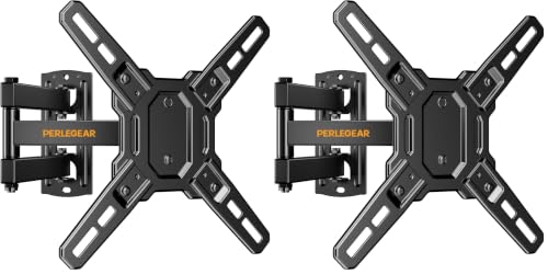 Perlegear Full Motion TV Wall Mount Bracket for Most 13-43 Inch LED LCD Flat Curved Screen TVs & Monitors, Swivel Tilt Extension with Articulating Arms, Max VESA 200x200mm up to 44lbs (Pack of 2) - size: for 13-43 inch TVs&Monitors (Pack of 2)