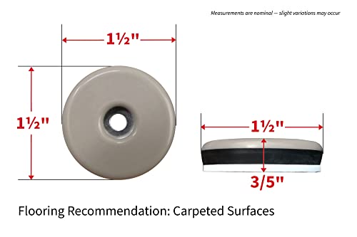Shepherd Hardware Slideglide 1 1/2" Furniture Sliders 9455 - size: 1.5 inch