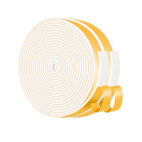 Foam Tape,Weather Stripping,High Density CR,Soundproof,1/2 in x 1/8 in x 26Ft - color: White, size: 1/2 In x 1/8 In x 26 Ft