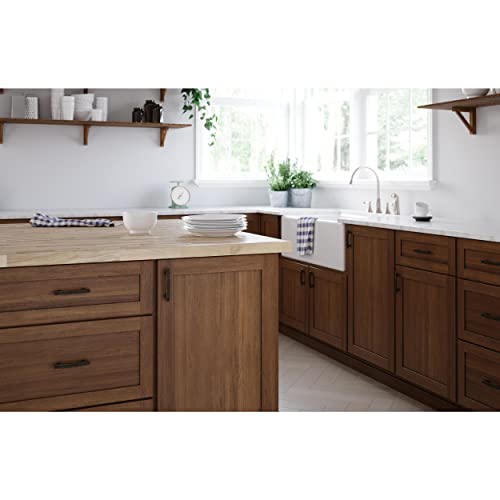 Franklin Brass Pierce (10-Pack) Cabinet Handles 3' Hole Center Warm Chestnut Kitchen Drawer Pulls Dresser, Furniture Hardware P29519K-WCN-B - color: Warm Chestnut, size: 3" (76mm)