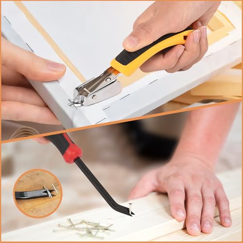 Upholstery Staple Remover Heavy Duty Staple Remover Tool for Floor,Carpet,Wood,Construction,Furniture,Also Used in A Variety of Nailed Picture Frames and Wooden Boxes (M-2P)