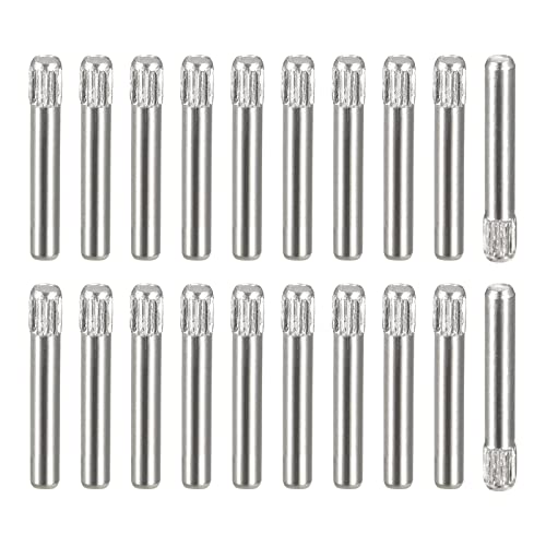 uxcell 2x14mm 304 Stainless Steel Dowel Pins, 50Pcs Knurled Head Flat Chamfered End Dowel Pin, Wood Bunk Bed Shelf Pegs Support Shelves Fasten Elements - size: 2x14mm