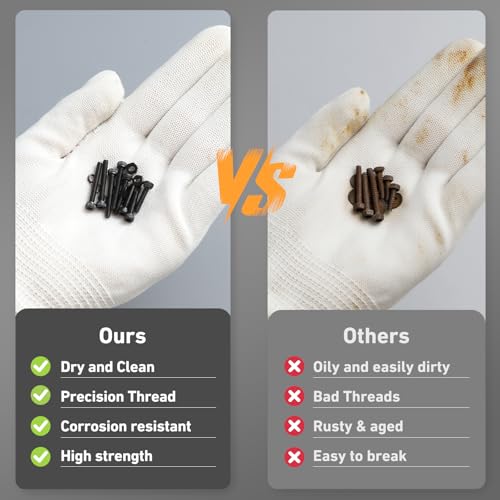 VGBUY 1001Pcs M2.5 Screws Kit,Black M2.5 Screws (7 Sizes 4-20mm),Hex Socket Head Cap Small Metric Bolts Nuts Assortment,12.9 Grade Alloy Steel,Black Oxide, 4/6/8/10/12/16/20mm - size: M2.5x4/6/8/10/12/16/20mm, style: Socket Head