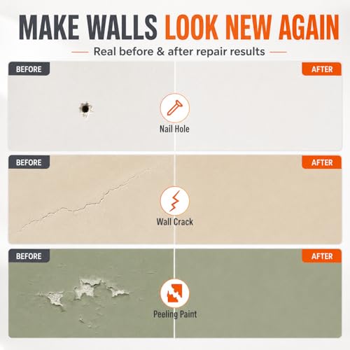 Spackle Wall Repair Kit(Color Match), Drywall Repair Filler for Wall Hole