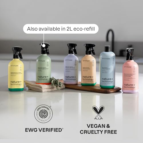 ATTITUDE Kitchen Cleaner Spray, EWG Verified, Degreaser Spray to Cut Grease & Grime, Plant-Based & Vegan, Lavender & Rosemary, 26 Fl Oz - size: 26 Fl Oz (Pack of 1)