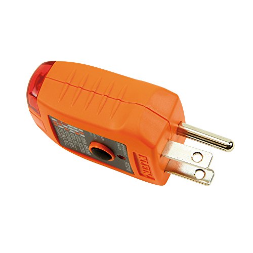 Klein Tools RT210 Outlet Tester, Receptacle Tester for GFCI / Standard North American AC Electrical Outlets, Detects Common Wiring Problems - size: Pack of 1