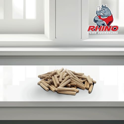 1/4" x 1-1/2" Wooden Dowel Pins, 100-Pack – Birch Hardwood, Kiln-Dried, Fluted & Beveled (1/4" x 1 1/2", 100pk) - size: 1/4" x 1 1/2"