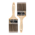 Pro Grade Paint Brushes, 3 Inch Flat Paint Brush, Trim & Stain, 2 Pack - size: 2Ea H 3F